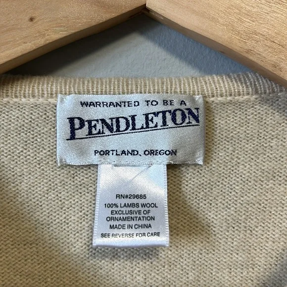 Pendleton Cream Button-Up Cardigan - Picture 2 of 13